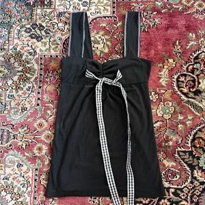 Vintage Delia’s cami top with Checkered Bow
